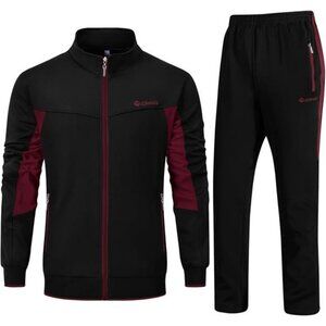 Men's Tracksuit Athletic Full Zip Casual Sports Jogging Gym Sweatsuit